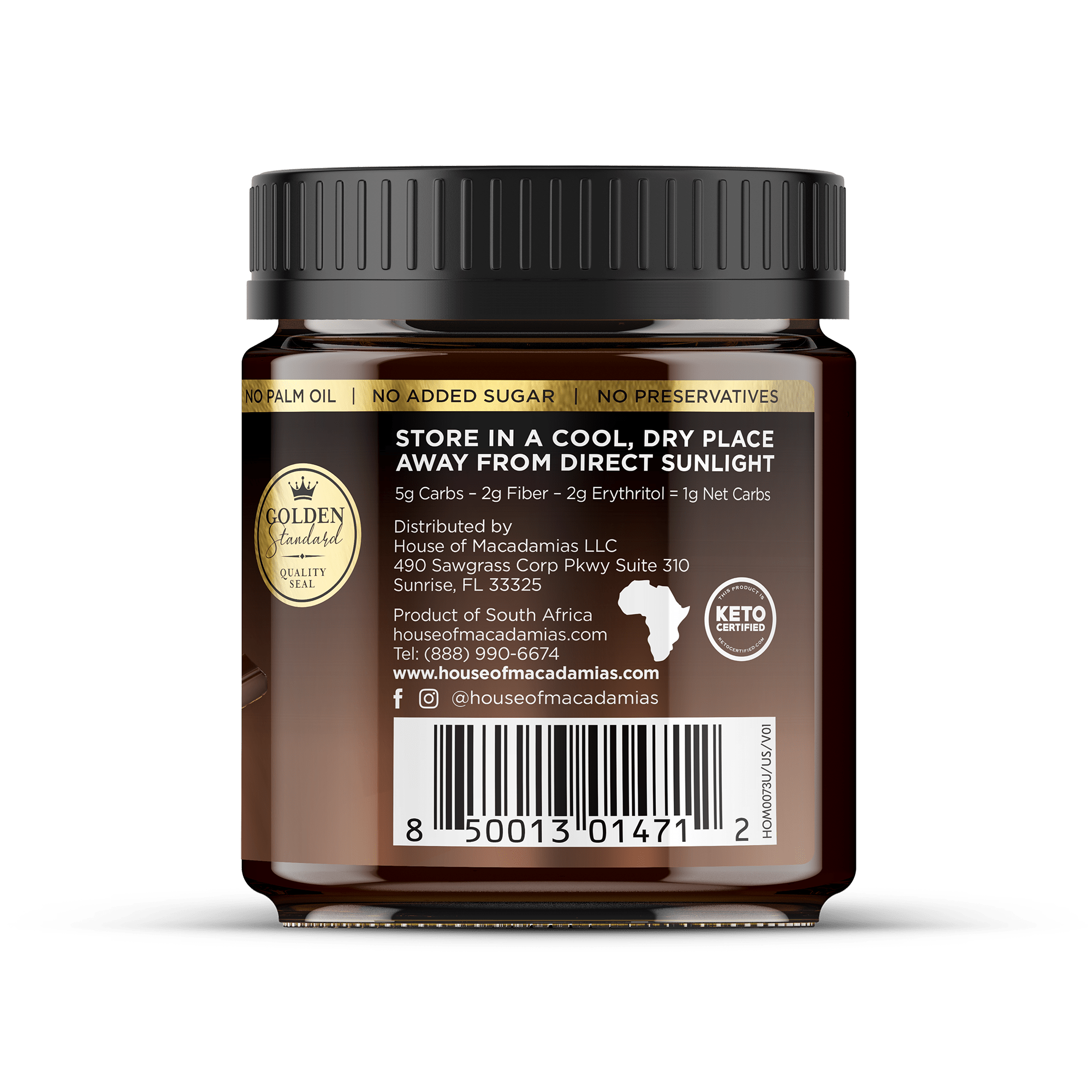 Macadamia Nut Butter Chocolate Flavor (1 Flavor, 2 Jars) - House of Macadamias - simple snacks