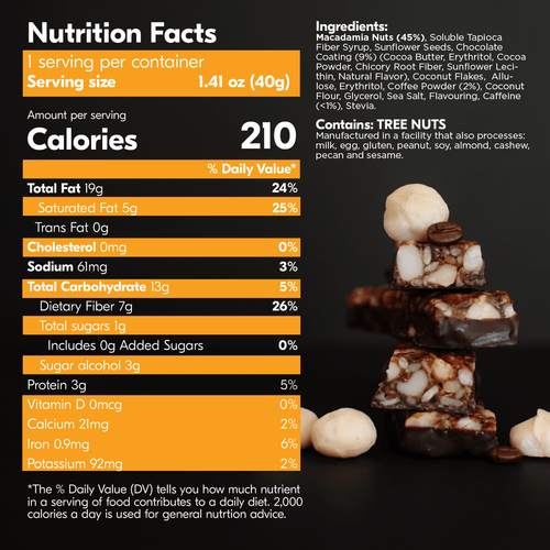 BRU Bar in Collaboration with Dan Mace (12 Bars) | House of Macadamias | macadamia nuts fats